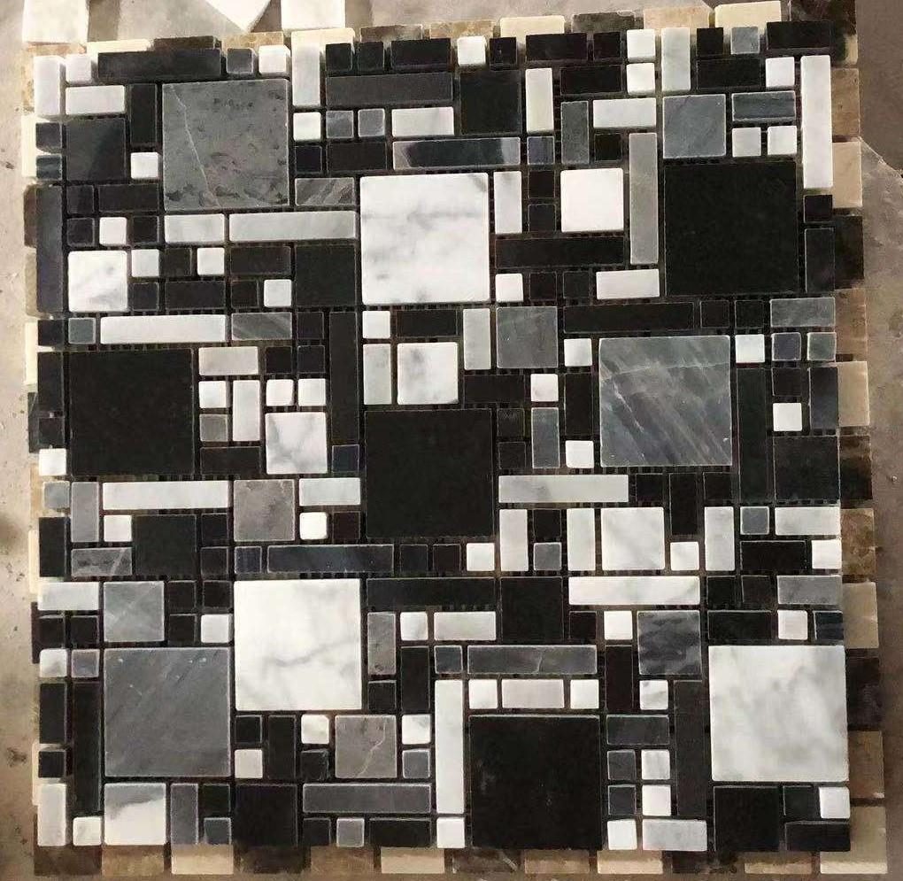 Black and white mosaic tile, the company's own listing photograph