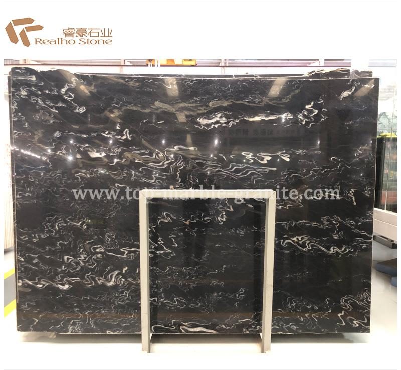 Arctic Night Black Quartzite Slabs, the company's own listing photograph