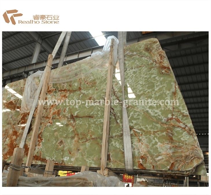 Afghan Green Onyx Slab Polished, the company's own listing photograph
