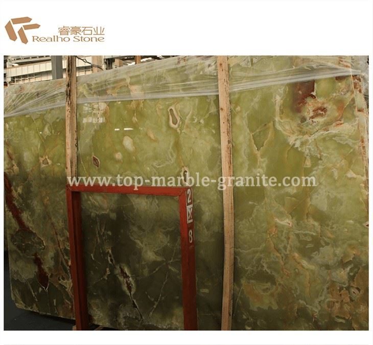 Afghan Green Onyx Slab Polished, the company's own listing photograph