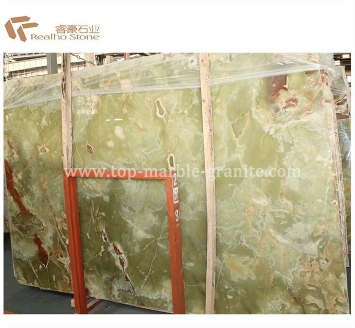 Afghan Green Onyx Slab Polished, the company's own listing photograph