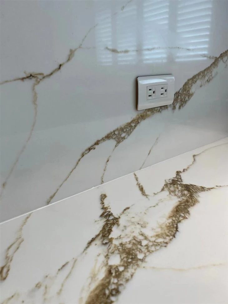 calacatta gold countertop detail, the company's own listing photograph