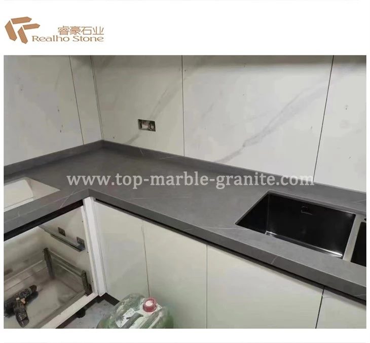 3200x1600 Armani Grey Glossy Honed Sintered Stone Slab Wall Cladding, the company's own listing photograph