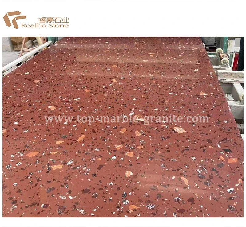 red cement terrazzo, the company's own listing photograph