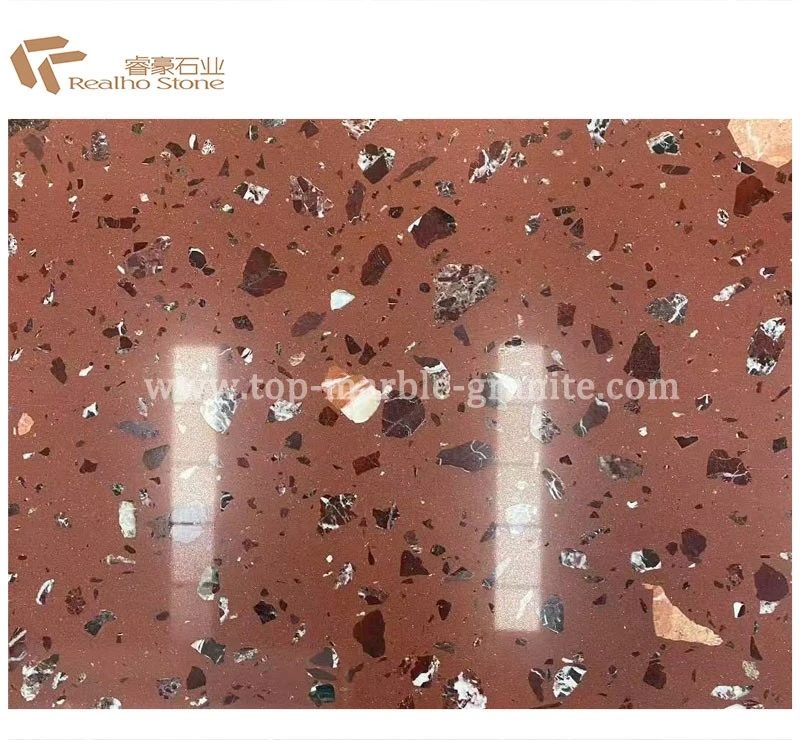 red terrazzo, the company's own listing photograph