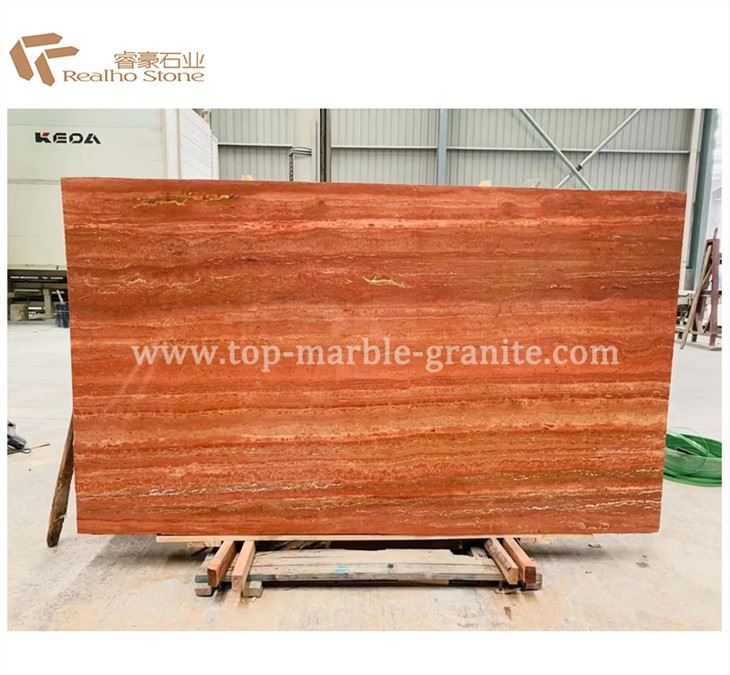 Persian Red Travertine Marble, the company's own listing photograph